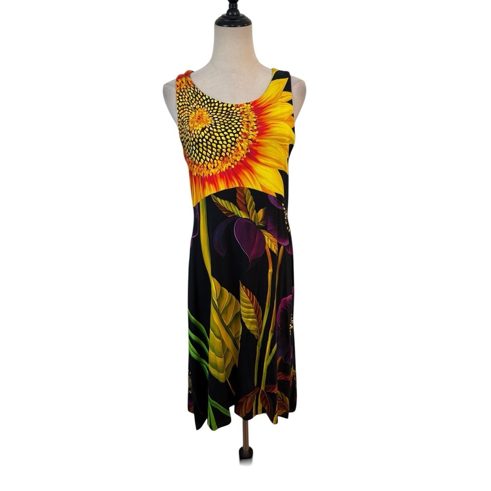 NWT Desigual Christian Lacroix Marlon Tank Dress Sunflower Sz L Wearable Art